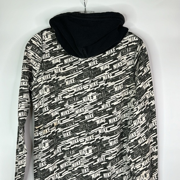 Vintage Nike Club All Over Print Hooded Sweatshirt Size Small - Picture 5 of 11